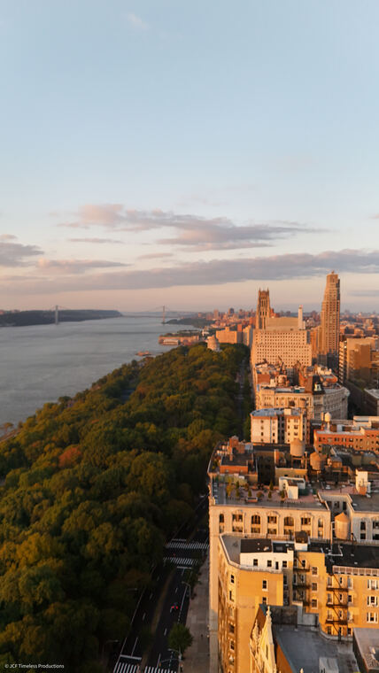 Aerial drone photograph over New York
