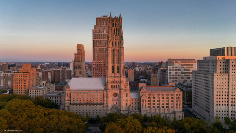 Aerial drone photograph over New York