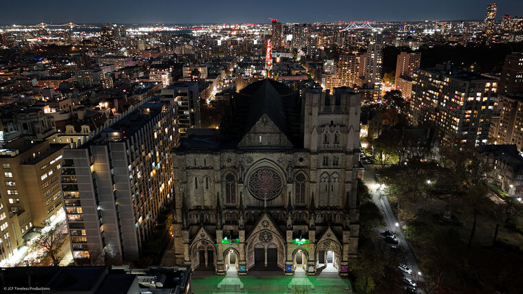 Aerial drone photograph over New York