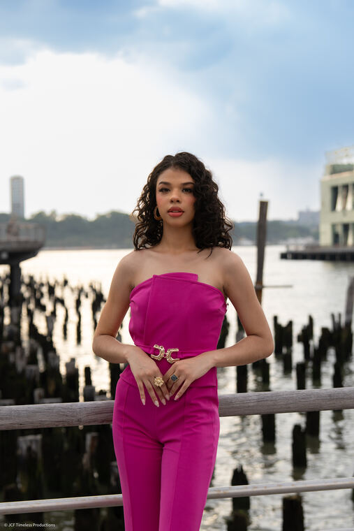 Editorial portrait photographed on location in New York
